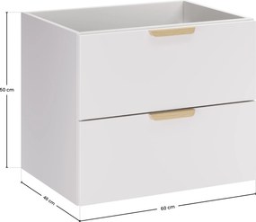 Comad Kúpeľňová skrinka pod umývadlo Aster White 60 biela