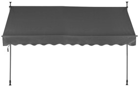 MultiGarden Balkónová slnečná clona 300x120 cm výškovo nastaviteľná, sivá - MultiGarden