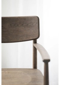 Tmavohnedá jedálenská stolička z dubového dreva Maidstone – Rowico