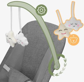 Detské hojdacie kreslo Moon 50 sivé