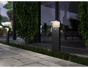 LED Vonkajšia lampa so senzorom NATURA LED/12W/230V 4000K IP54 hnedá/antracit