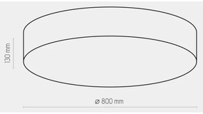 Stropné svietidlo RONDO 6xE27/15W/230V pr. 80 cm čierna
