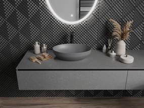 Mexen Cornelia, umývadlo na dosku 50 x 36 cm, tmavá šedá matná, 21885071