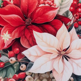 Sada 3 ks obliečok na vankúšiky RED POINSETTIA 45 x 45 cm