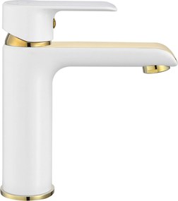 Rea Bloom - umývadlová batéria, biela-zlatá, REA-B9919
