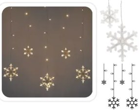 Bestent Svetelná reťaz 156LED 5m teplá biela Snowflakes