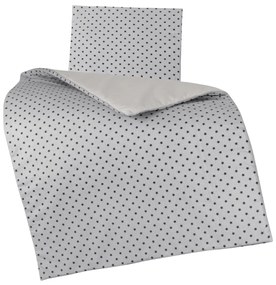 Bellatex Detský set vankúša a prikrývky Hviezdičky sivá, 75 x 100 cm, 42 x 32 cm