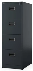 Kovová kartotéka, 4 zásuvky SARA V4, 460 x 1320 x 620 mm, antracitová