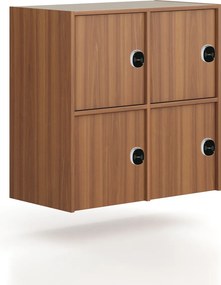 Nadstavba pre skrine FRAME, 4x dvere, 872 x 450 x 854 mm, RFID zámok, orech