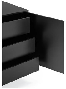 Čierna nízka komoda 211x80 cm Sierra – Teulat