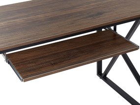 Písací stôl 120 x 60 cm tmavé drevo DARBY Beliani