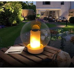 Cattara Solárne vodeodolné LED osvetlenie Flame, 18 cm