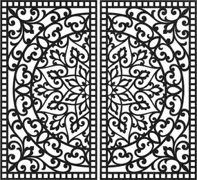 Drevená dekorácia na stenu mandala dva dilena | SENTOP HDF0514-C