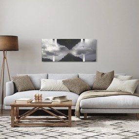 Obraz - Hory na Islande, geometrická koláž (120x50 cm)
