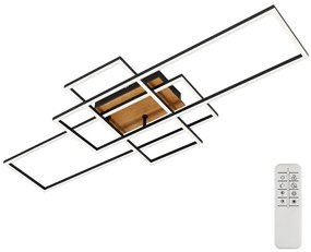 Brilo - LED Stmievateľný prisadený luster FRAME LED/51W/230V čierna/hnedá + DO