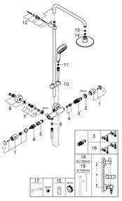 GROHE 27922000 - Sprchový systém TEMPESTA COSMOPOLITAN 160 mm, lesklý chróm