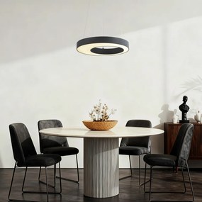Moderné závesné svietidlo čierne 50 cm vrátane LED 3-stupňové stmievateľné - Organici