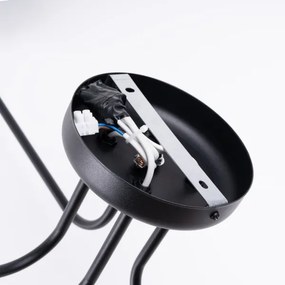 Sollux SL.1446 - Prisadený luster VECTOR 4xE27/15W/230V čierna