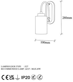 Nástenné svietidlo v zlatej farbe ø 10 cm Hemikilo – Opviq lights