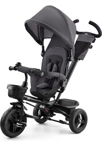 Detská trojkolka na tlačenie s otočným sedadlom – sivá