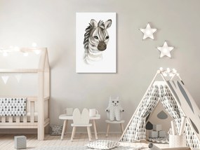 Artgeist Obraz - Little Zebra (1 Part) Vertical Veľkosť: 60x40, Verzia: Premium Print