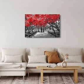 Obraz - Červené stromy, Central Park, New York (90x60 cm)