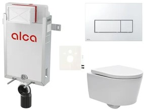 Cenovo zvýhodnený závesný WC set Alca na zamurovanie + WC SAT Brevis SIKOAW8, 1 ks