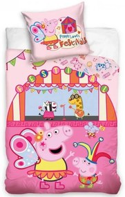 Detské obliečky Prasiatko Pepina Bábkové divadlo 140x200/70x90 cm-