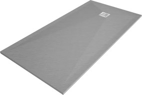 Mexen Stone+, obdĺžniková vanička z minerálneho kompozitu 160 x 100 cm, šedá-betónová, 44611016