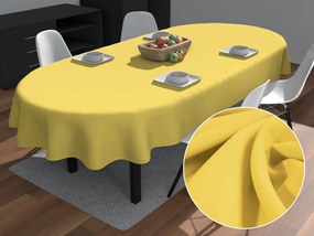 Biante Dekoračný oválny obrus Rongo RG-090 Svetlo žltý 60x100 cm