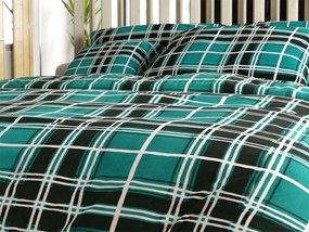 Flanelové obliečky KOSTKA zelené Rozmer obliečky: 2 ks 70 x 90 cm | 200 x 220 cm