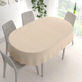 Biante Teflónový oválny obrus TF-085 Obdĺžničky na béžovom 60x100 cm