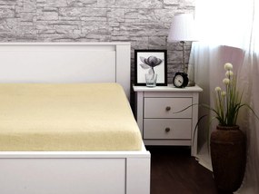 XPOSE® Froté plachta Exclusive - vanilková 200x220 cm