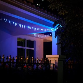 Vianočný svietiaci cencúle modré, vnútorné i vonkajšie 80LED s ovládačom