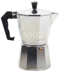 Verk 07038 Moka kanvica na 6 káv - 300 ml, strieborná