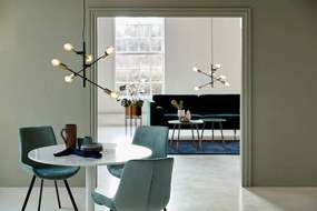 Nordlux Čierno-mosadzný závesný luster Josefine pre žiarovku 6x E27 48933003