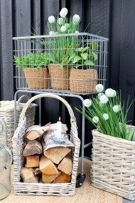 Chic Antique Prútený kôš na drevo French väčší