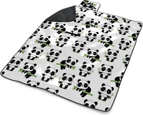 Sablio Plážová deka Pandy s vetvičkou: 200x140 cm
