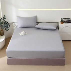 Bavlnená posteľná plachta s gumkou - sivá Šírka: 200 cm | Dĺžka: 220 cm