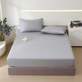 Bavlnená posteľná plachta s gumkou - sivá Šírka: 200 cm | Dĺžka: 220 cm