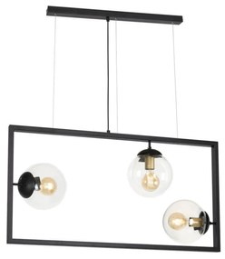 Klausen 103002 - Luster na lanku REY 3xE27/7W/230V čierna