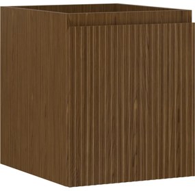 Mexen Rivel, kúpeľňová skrinka 40 cm, 1 zásuvka, drážkovaná, orech, 91A20-04047-1-BF86