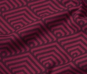 Flanelová posteľná bielizeň, štandardná veľkosť, bordovočervená