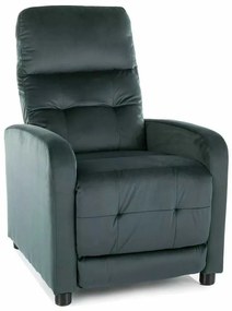 Polohovacie kreslo Lennox Velvet, zelená