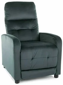Polohovacie kreslo Lennox Velvet, zelená