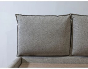 Béžová čalúnená dvojlôžková posteľ s úložným priestorom a roštom 180x200 cm Garancia – Bobochic Paris