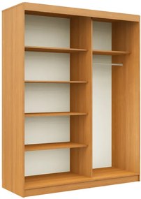 Šatníková skriňa s posuvnými dverami 150 cm CLP olcha