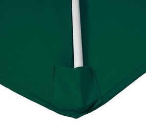 Slnečník polkruh Parla - polyester/hliník - 270cm zelená so stojanom