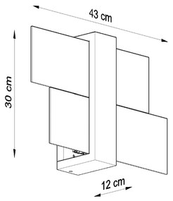 Sollux Lighting Nástenné svietidlo FENIKS 1 prírodné drevo