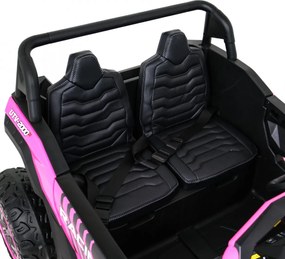 Ramiz Buggy ATV Racing pre 2 deti Ružová + pohon 4x4 + diaľkové ovládanie + pomalý štart + MP3 LED